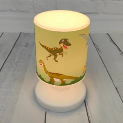 Lámpara de mesa LED con batería Dino, USB, IP44