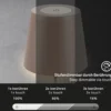 Lámpara de mesa LED con batería 7508012, marrón, 2.700 K IP44 Regulador táctil