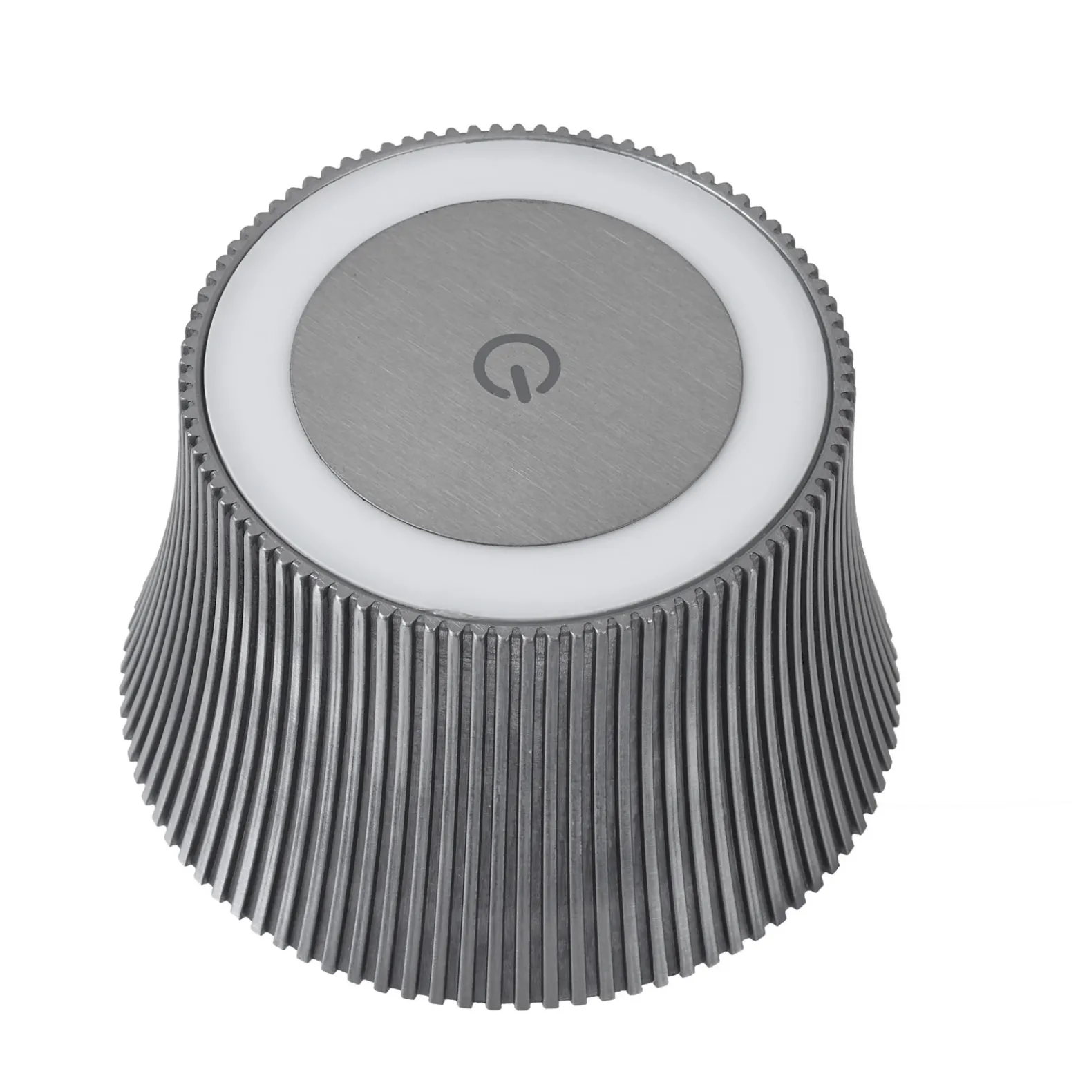 Lámpara de mesa LED con batería recargable Lindby Linor, gris humo, USB,
