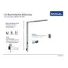 Lámpara de mesa LED con sensor MAULsirius, blanca, atenuable, CCT, base con