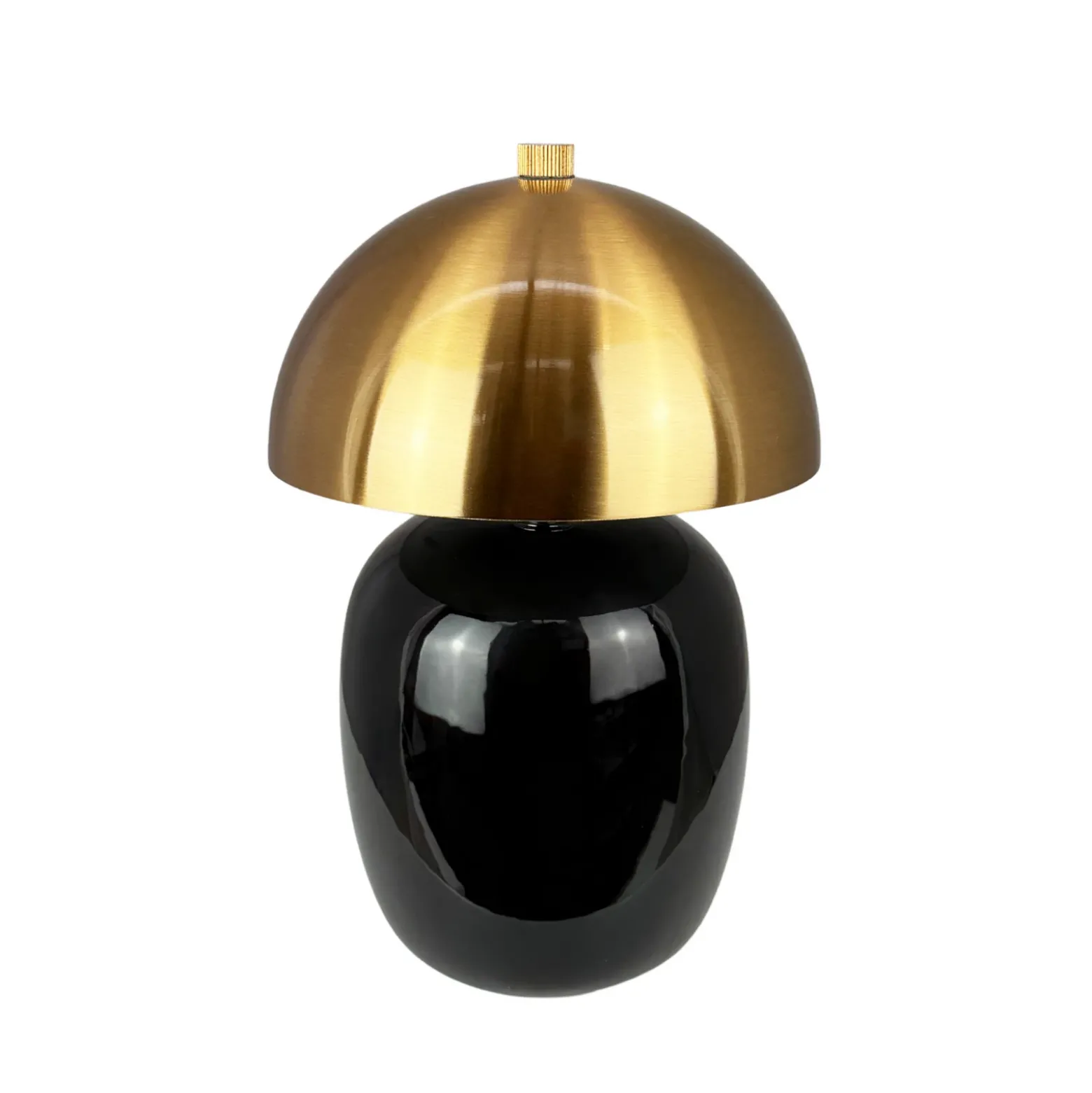 Lámpara de mesa LED Dyberg Larsen Manhatten, negro/latón