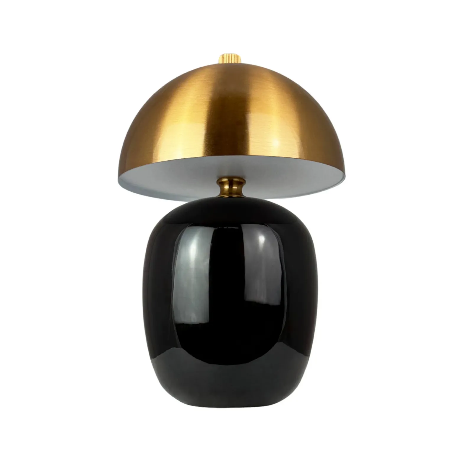 Lámpara de mesa LED Dyberg Larsen Manhatten, negro/latón