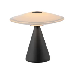 Lámpara de mesa LED Elipsa de Paul Neuhaus, blanca/negra, atenuable
