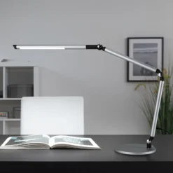 Lámpara de mesa LED FlexBar de Paulmann, plateada, 36 cm, CCT