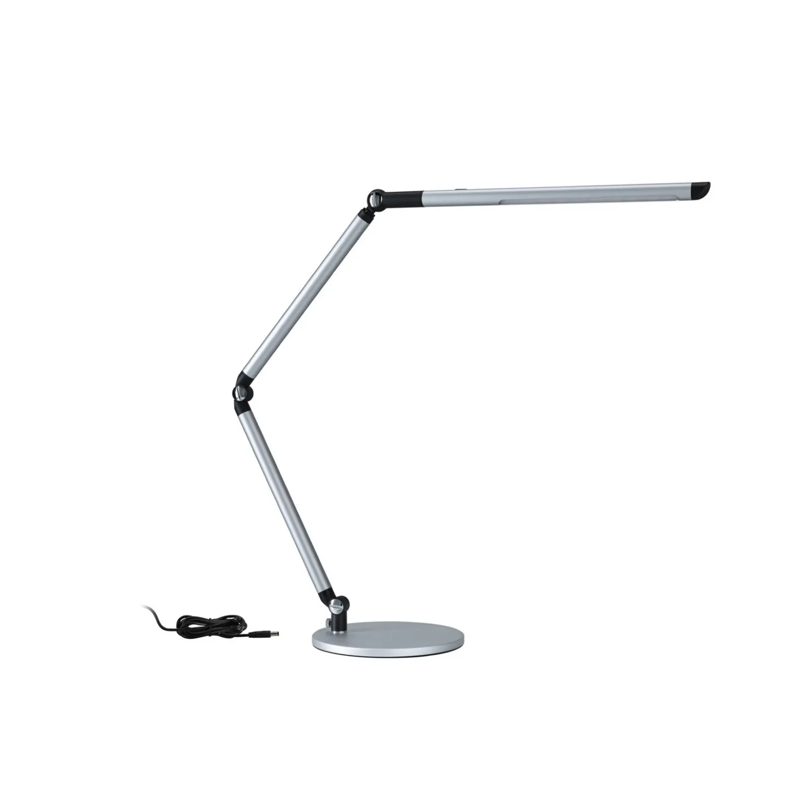 Lámpara de mesa LED FlexBar de Paulmann, plateada, 36 cm, CCT