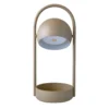 Lámpara de mesa LED FRANDSEN Ball Portable, gris arena, acero