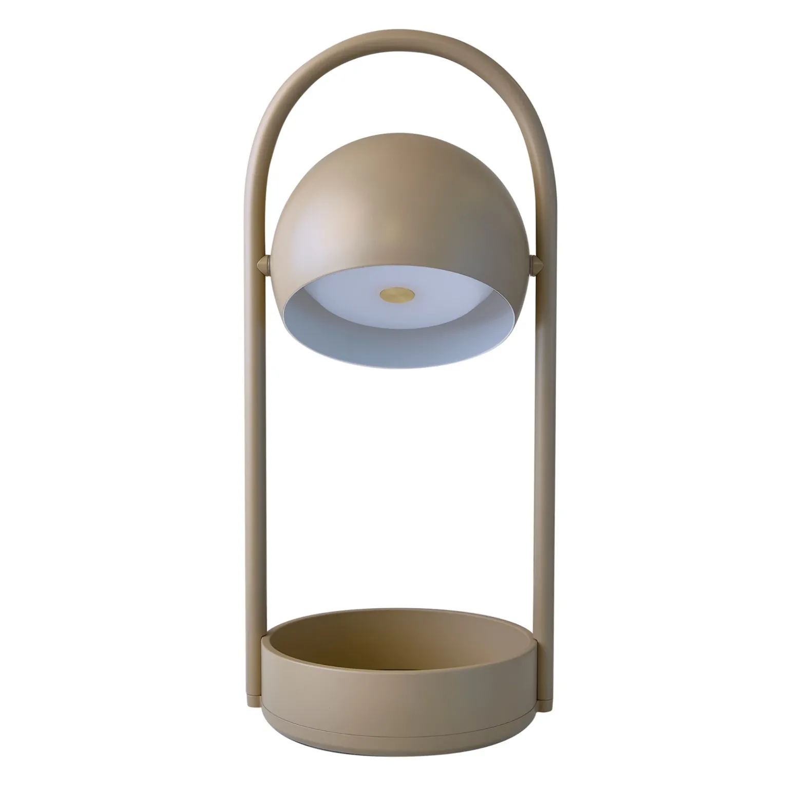 Lámpara de mesa LED FRANDSEN Ball Portable, gris arena, acero