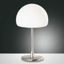 Lámpara de mesa LED Gaia, atenuador táctil, cromo