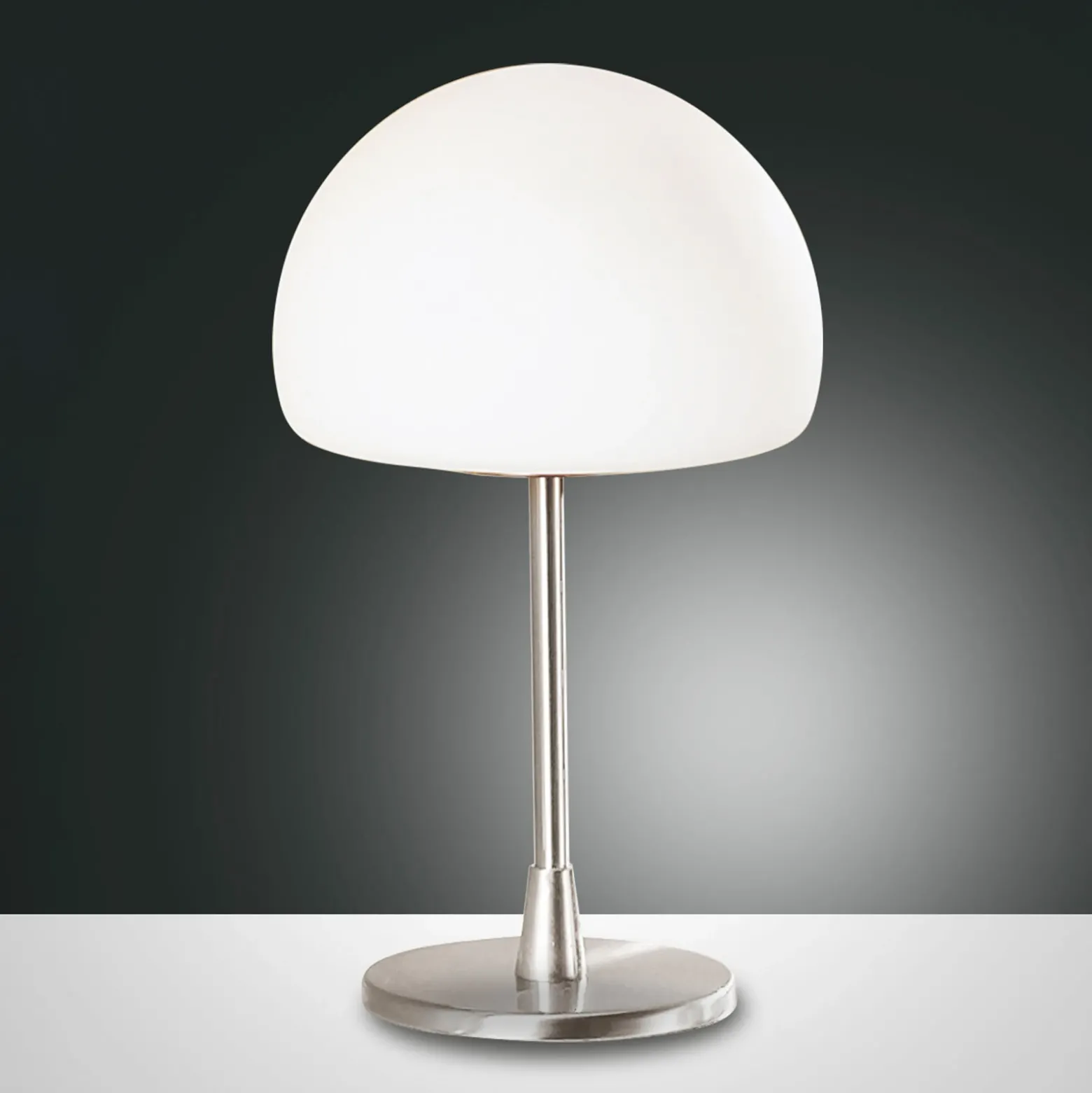 Lámpara de mesa LED Gaia, atenuador táctil, cromo