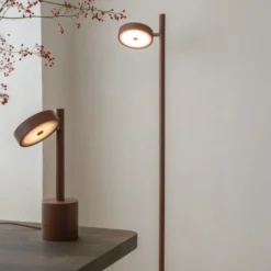 Lámpara de mesa LED GOOD & MOJO Okinawa, marrón, 35 cm, madera