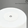 Lámpara de mesa LED Halo, a pilas, blanca