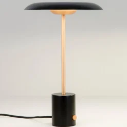 Lámpara de mesa LED Hoshi con dimmer, cobre negro