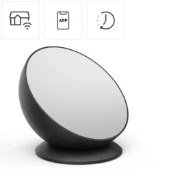 Lámpara de mesa LED inteligente Hama, negra, WLAN, RGBW, atenuable