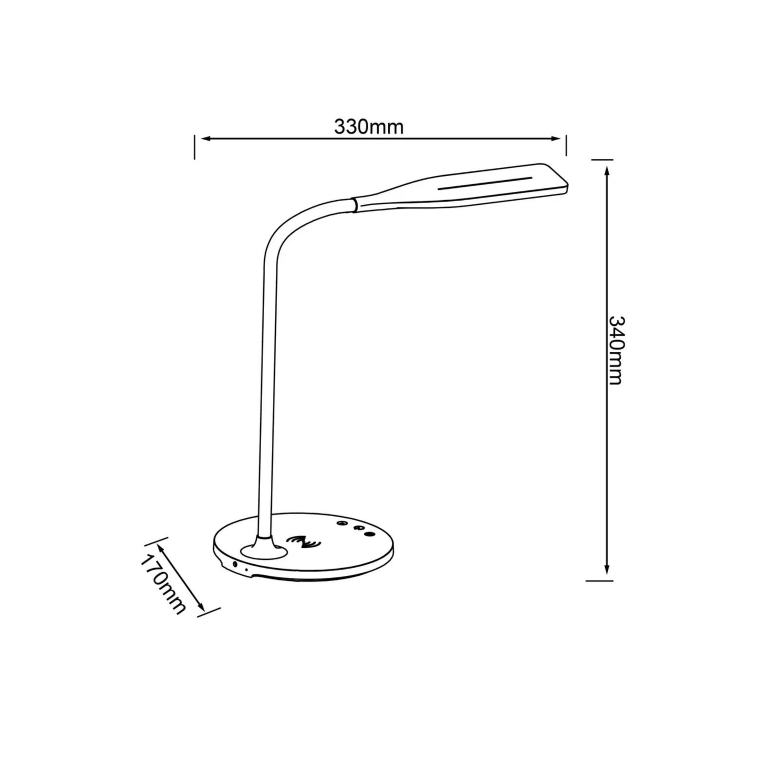 Lámpara de mesa LED Joni, blanca, altura 34 cm, CCT, atenuable