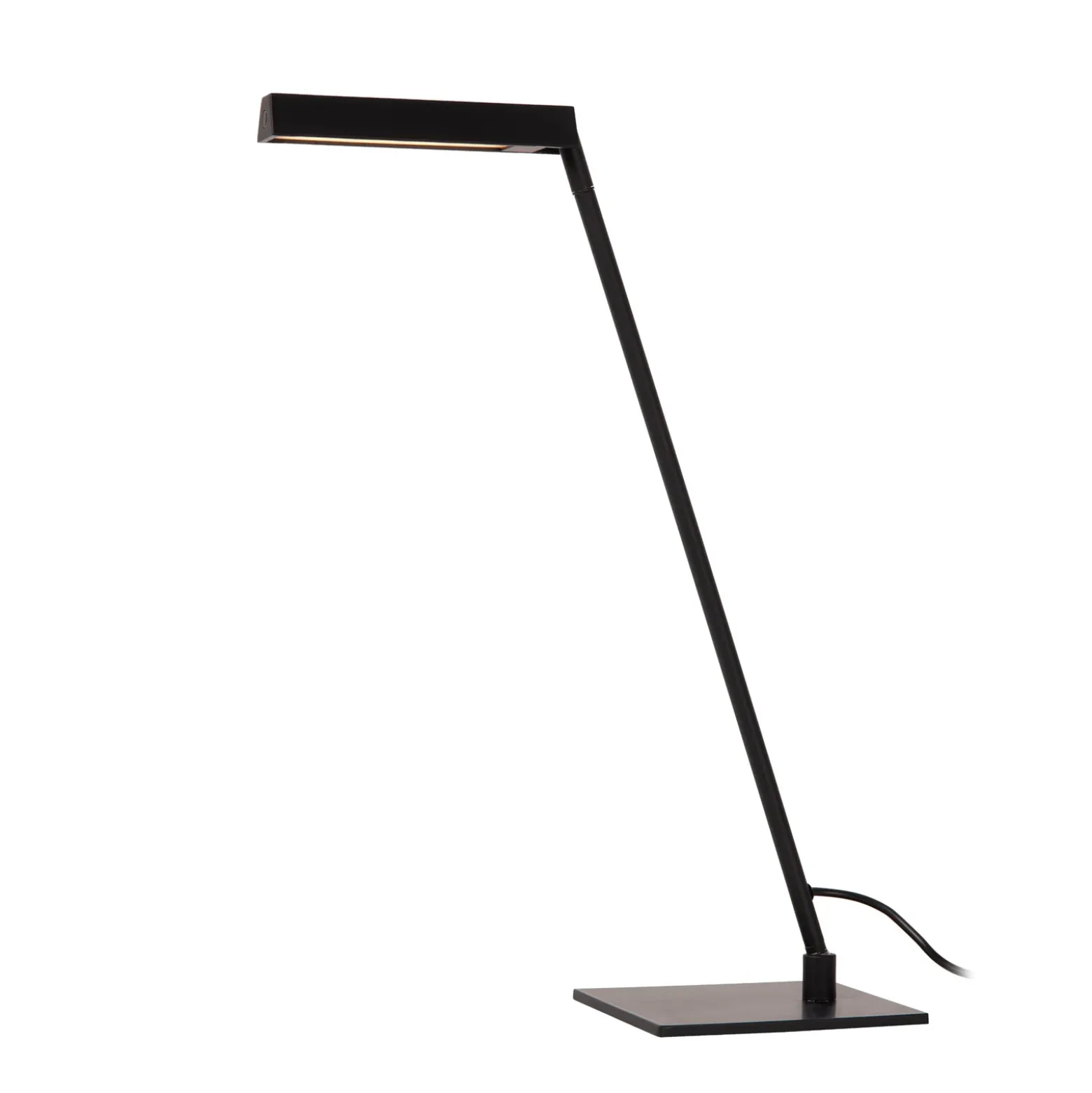 Lámpara de mesa LED Lavale, negra, atenuable, altura 42 cm