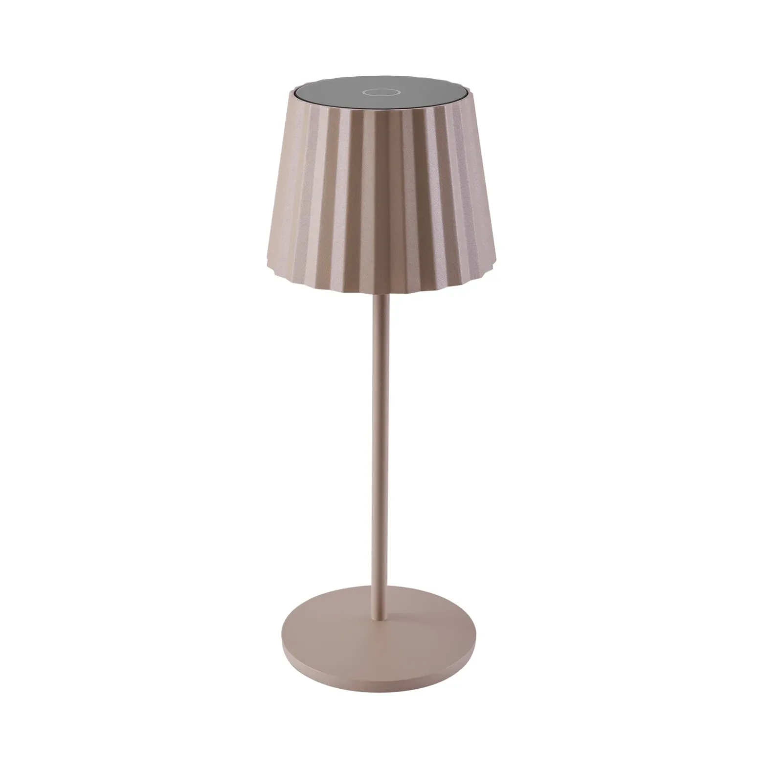 lámpara de mesa LED Lindby Esali, beige, metal, IP65