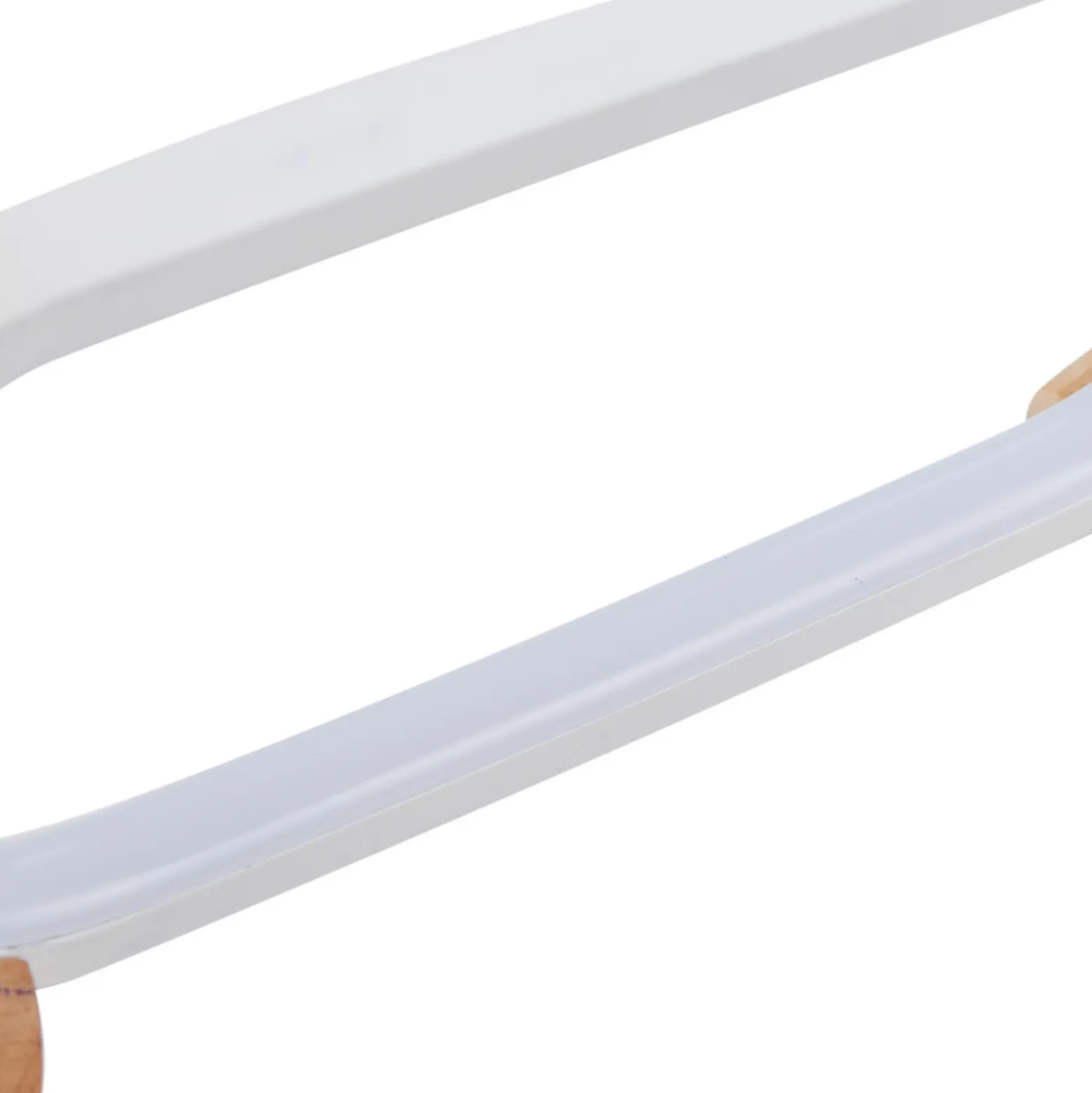 Lámpara de mesa LED Lindby Hirvi, blanca, madera, 31 cm, CCT, atenuable