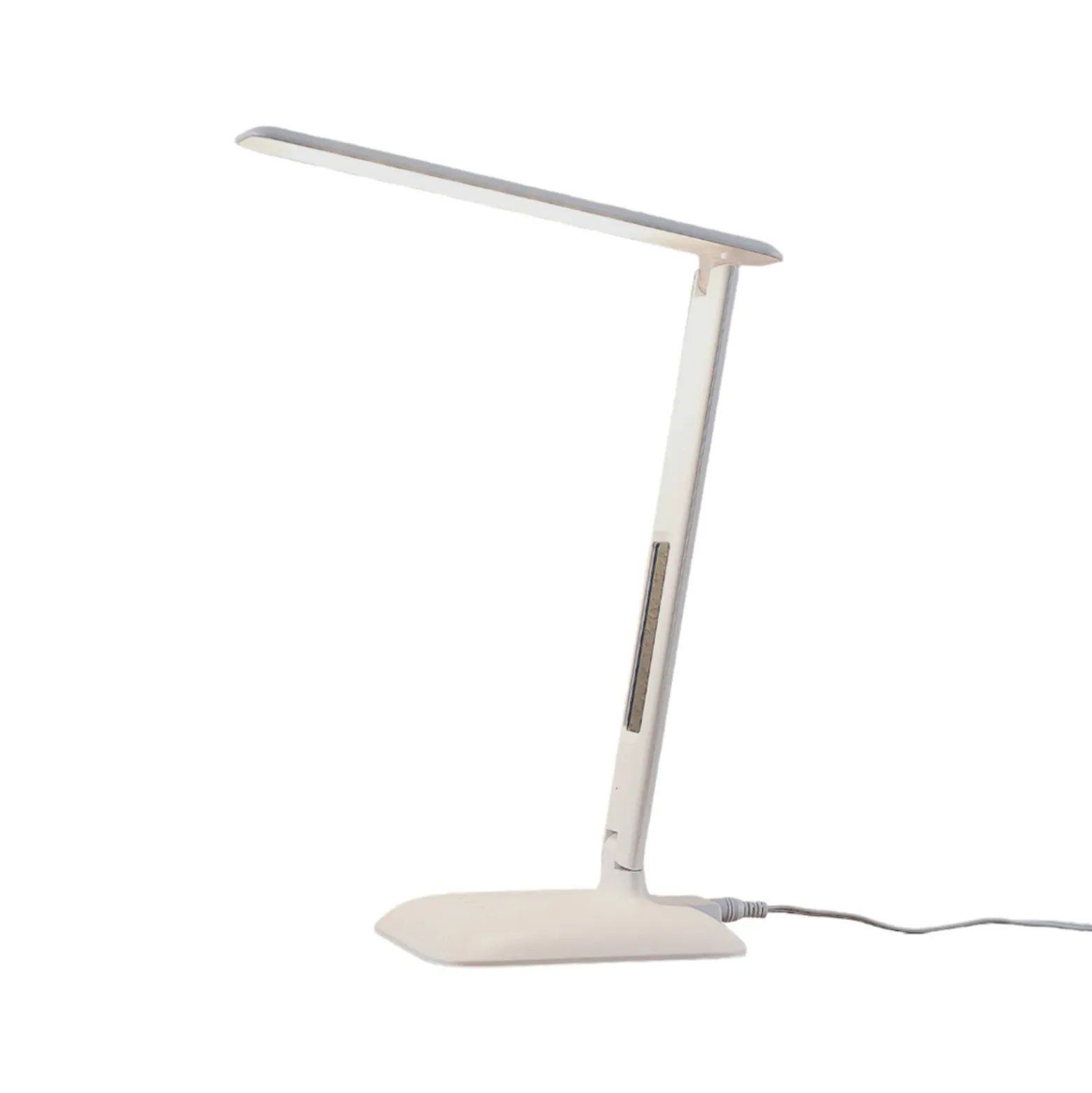 Lámpara de mesa LED Lindby Ludmilla, altura 34 cm, blanco, pantalla