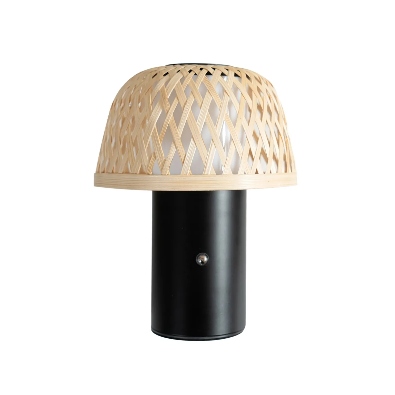 Lámpara de mesa LED Lindby Nifelia, bambú, CCT, atenuable