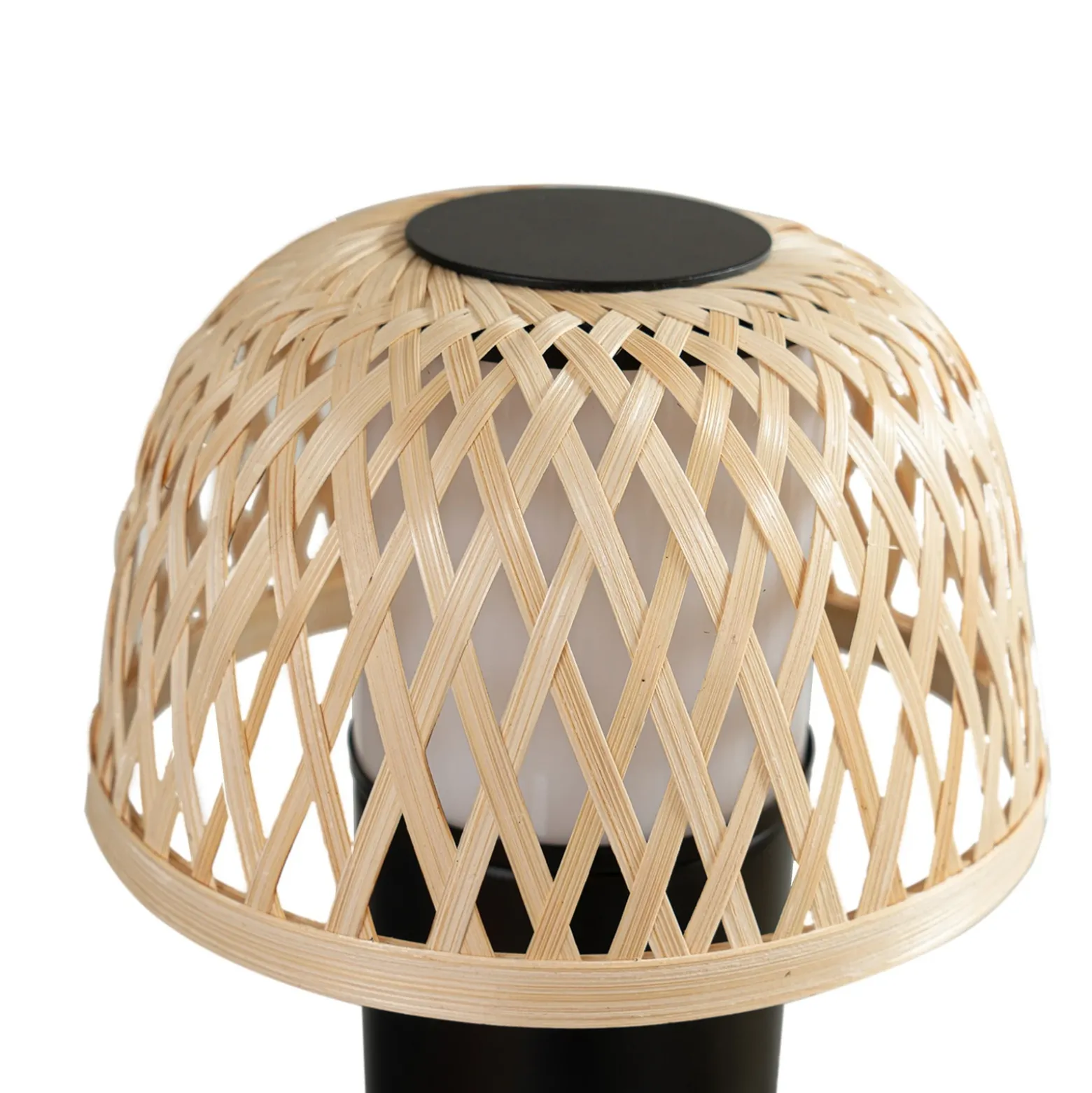 Lámpara de mesa LED Lindby Nifelia, bambú, CCT, atenuable