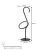 Lámpara de mesa LED Lindby Pajaro, 49cm, negro, aluminio, flamingo