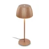 Lámpara de mesa LED Loca, marrón, altura 36 cm, metal/plástico