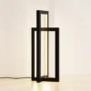 Lámpara de mesa LED Lucande Hylda, altura 42 cm, negro, aluminio