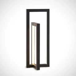 Lámpara de mesa LED Lucande Hylda, altura 42 cm, negro, aluminio