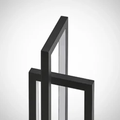 Lámpara de mesa LED Lucande Hylda, altura 42 cm, negro, aluminio