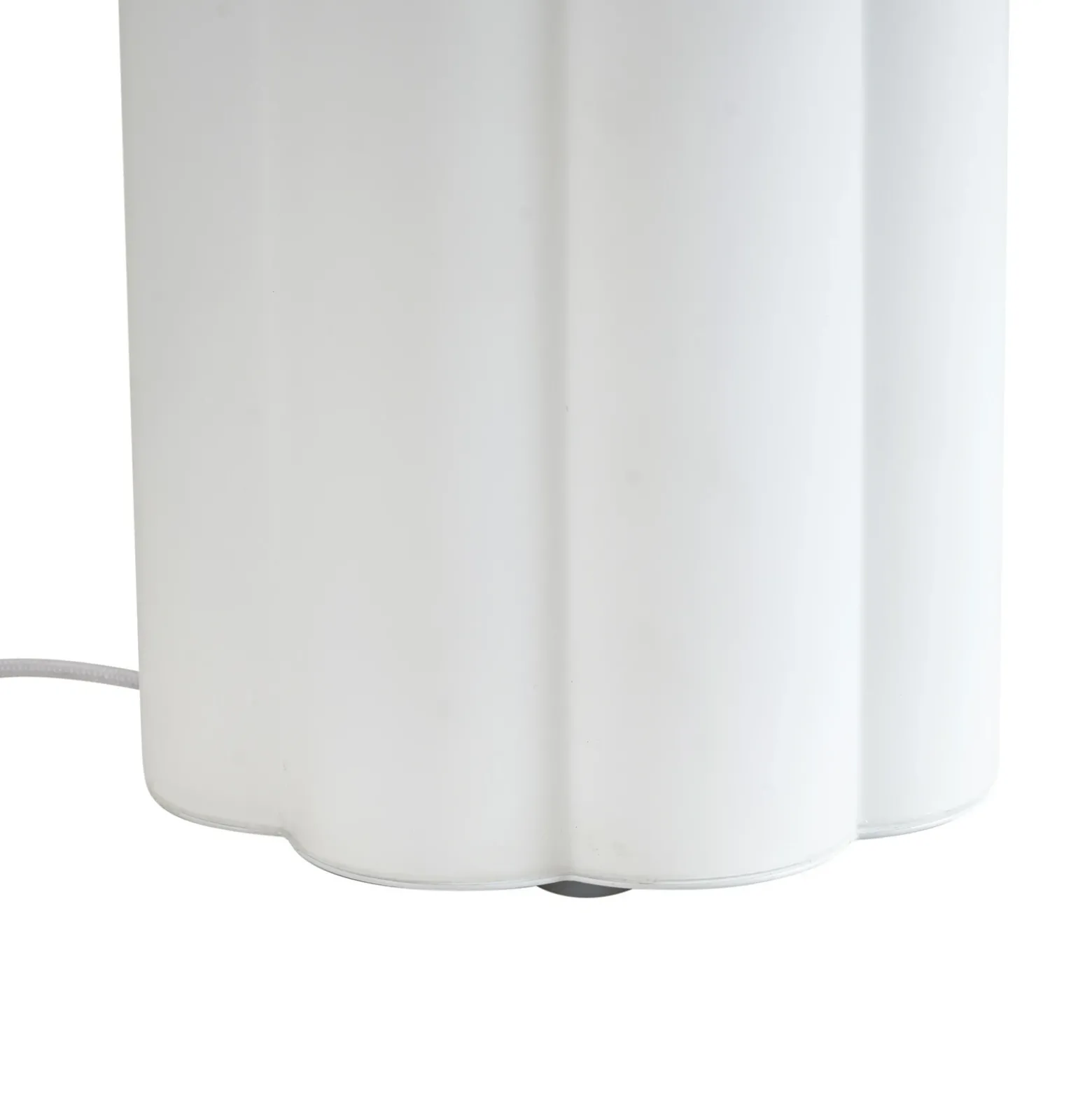 Lámpara de mesa LED Lucande Lunja, blanca, cristal, 30 cm, CCT