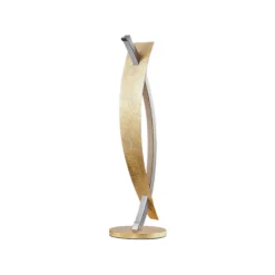 Lámpara de mesa LED Lucande Marija, dorada, atenuable, 62 cm