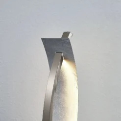 Lámpara de mesa LED Lucande Marija, color plata, atenuable, 62 cm