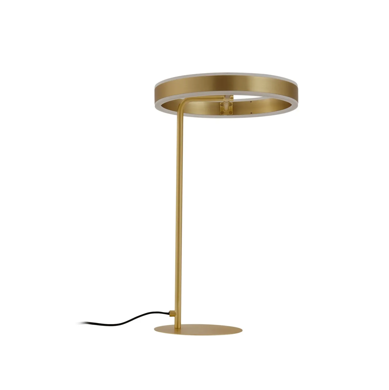 Lámpara de mesa LED Lucande Yekta, color latón, 59 cm, atenuable