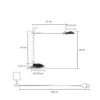 Lámpara de mesa LED MAULbusiness, aluminio, altura 50 cm