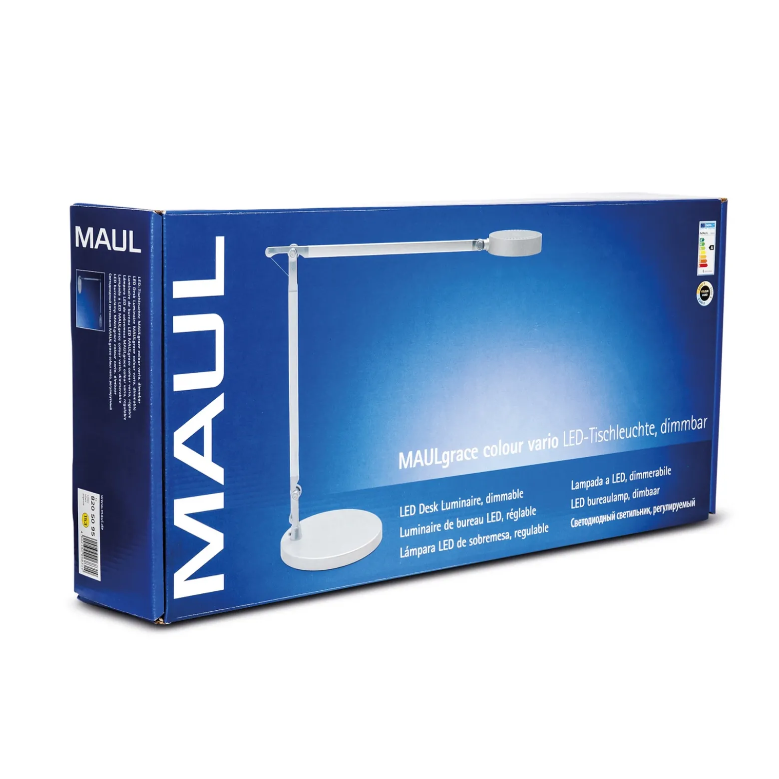 Lámpara de mesa LED MAULgrace, color plata, 37 cm, atenuable, CCT