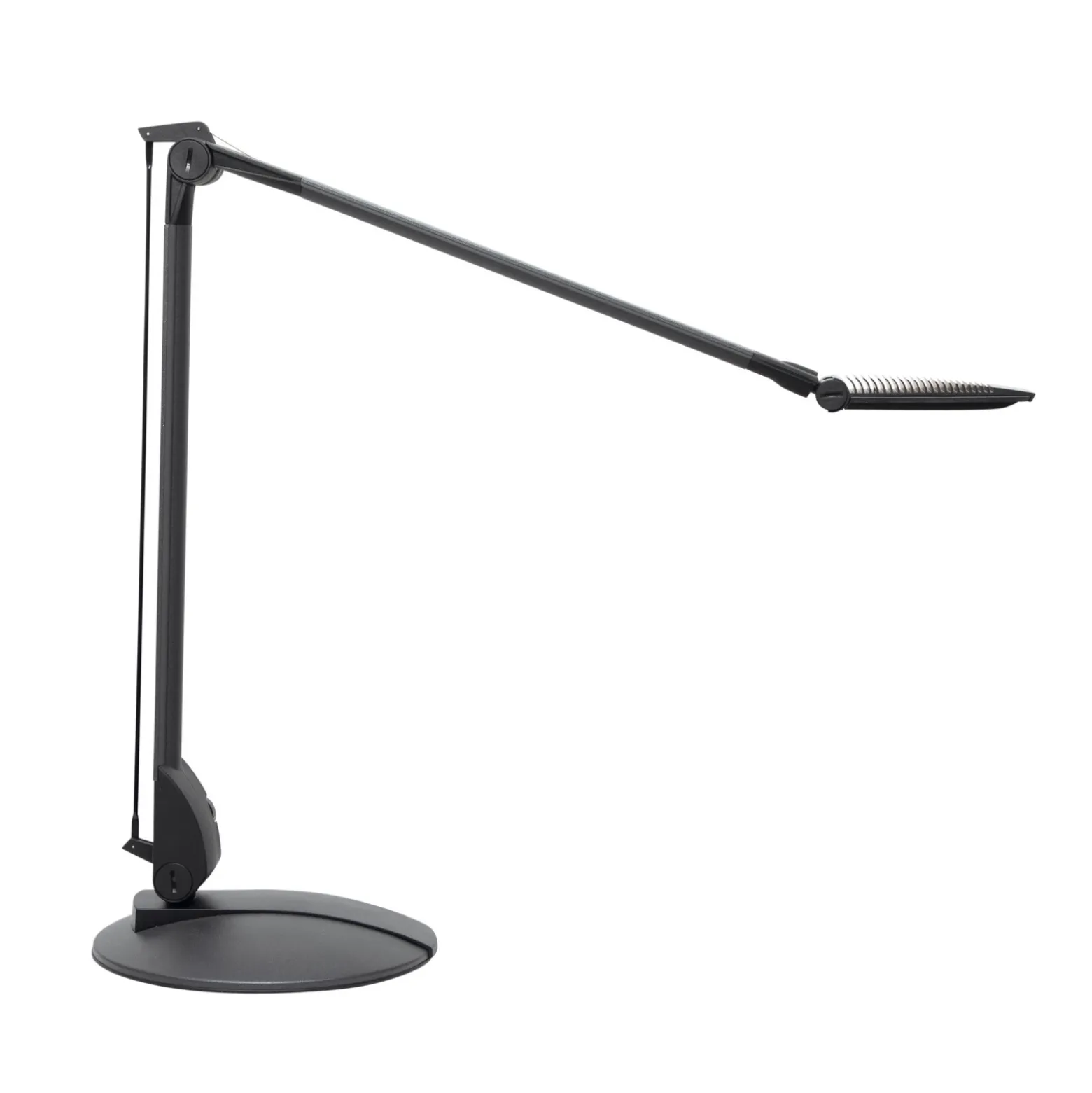 Lámpara de mesa LED MAULoptimus antracita con pie atenuable CCT