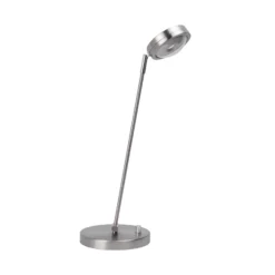 Lámpara de mesa LED Megatron Ottica con atenuador, titanio