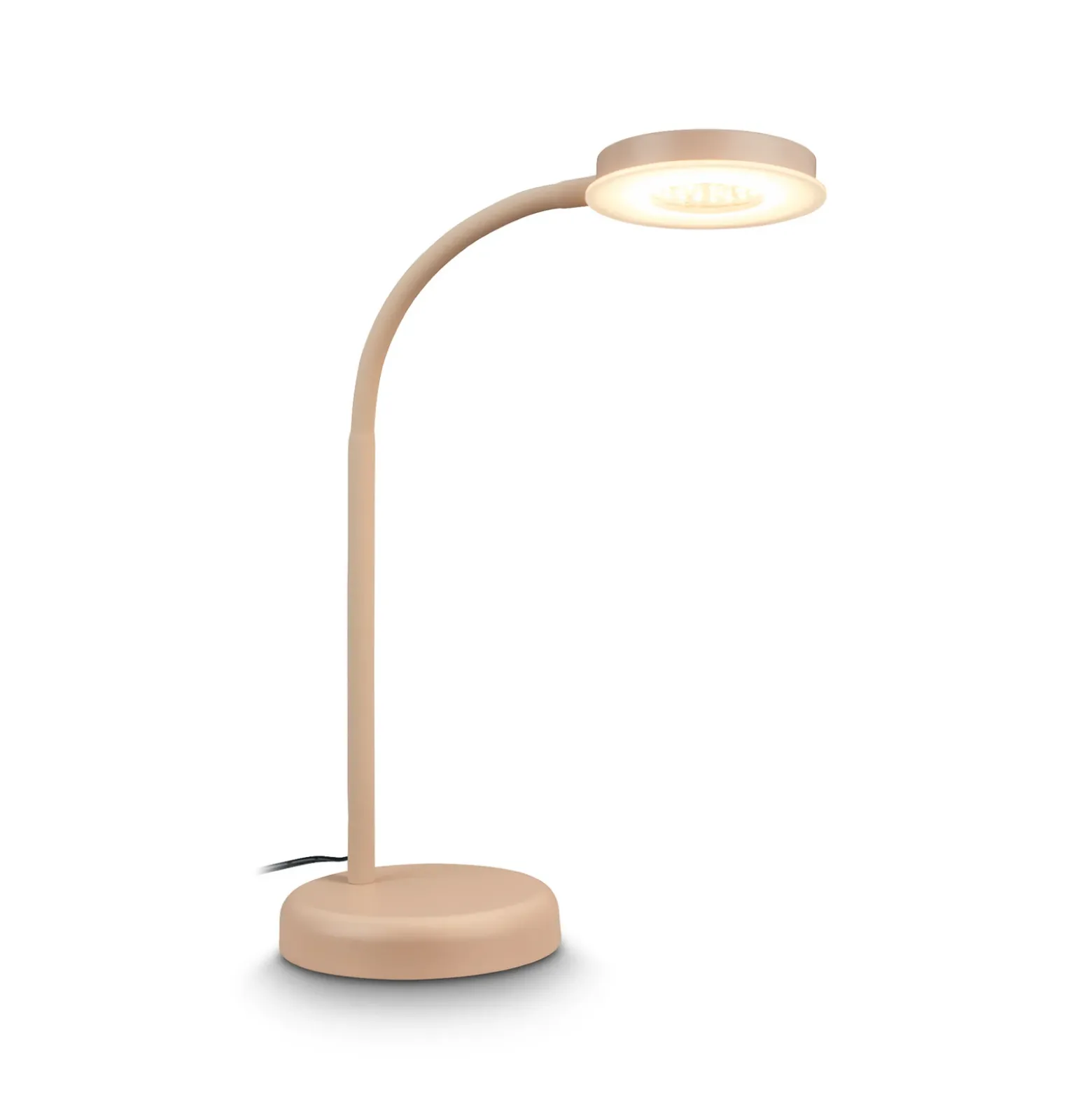 Lámpara de mesa LED Megg, beige, metal, atenuador, 3000 K