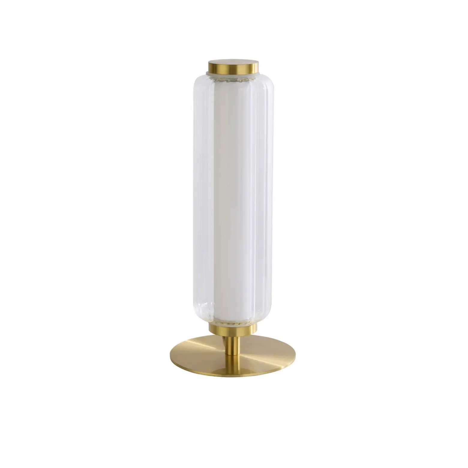 Lámpara de mesa LED Mod, color latón, atenuable en 3 niveles, acero