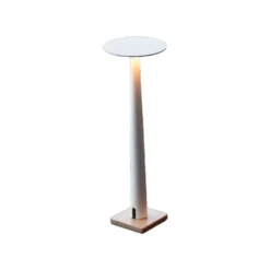 lámpara de mesa LED Nemo Portofino, blanca, mármol