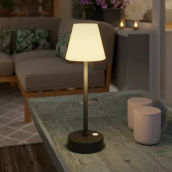 Lámpara de mesa LED Newgarden Lola Slim con batería, color antracita