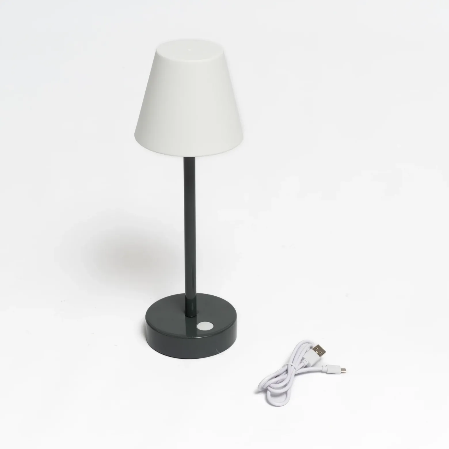 Lámpara de mesa LED Newgarden Lola Slim con batería, color antracita