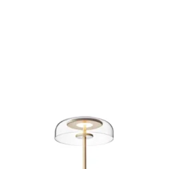 Lámpara de mesa LED Nuura Blossi, altura 43 cm, dorada/transparente