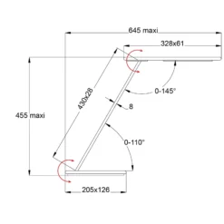 Lámpara de mesa LED Orbit con inducción plateada