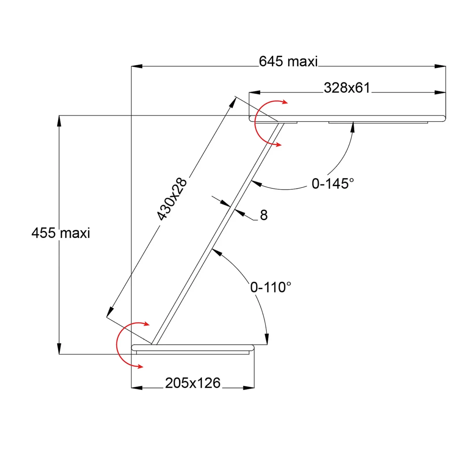 Lámpara de mesa LED Orbit con inducción plateada