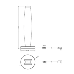 Lámpara de mesa LED OSRAM Decor Flat Felt gris, fieltro, 3000 K