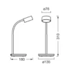 Lámpara de mesa LED OSRAM Office Line Cylinder negra CCT atenuable