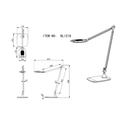 Lámpara de mesa LED Pattaya gris dim CCT