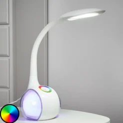 Lámpara de mesa LED Paula, blanco