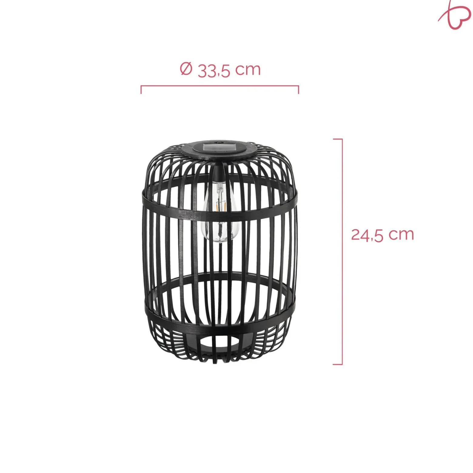 Lámpara de mesa LED Pauleen SUNSHINE RAY, negra, 25 cm, IP44